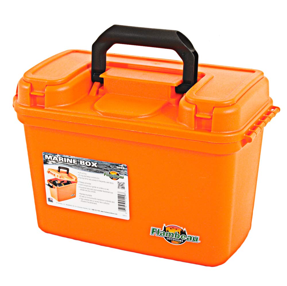 Flambeau Outdoors 1409 Marine Dry Box, 14, Orange 14