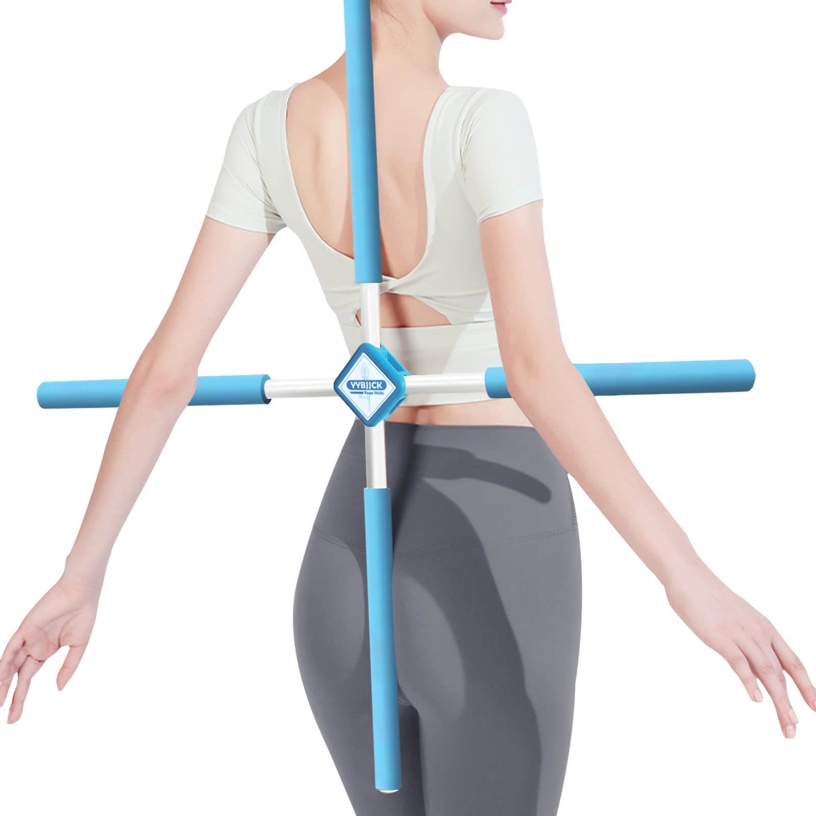 YYBJJCK Posture Corrector Yoga Posture Stick for Women Humpback Correction  Sticks Stretching Tool for Back Brace New Disassembly Design Humpback  Correction Stick for Adult and Child Blue