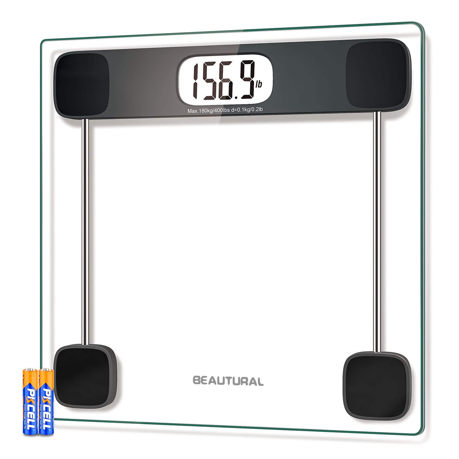 Digital Body Weight Scale,WGGE Bathroom Scale with Backlit LCD
