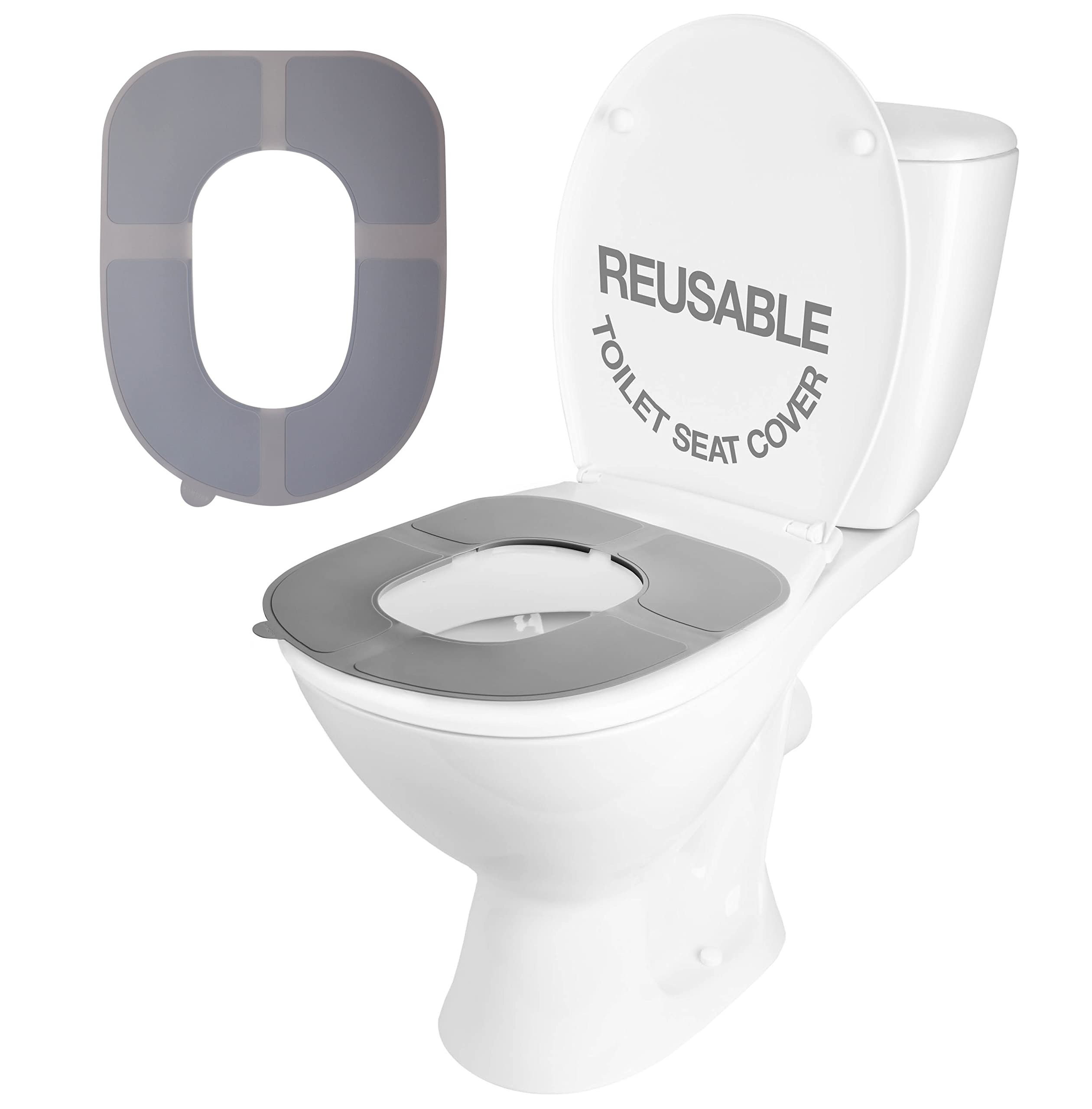Reusable Silicone Toilet Seat Cover, Waterproof, Non-Slip, Toilet