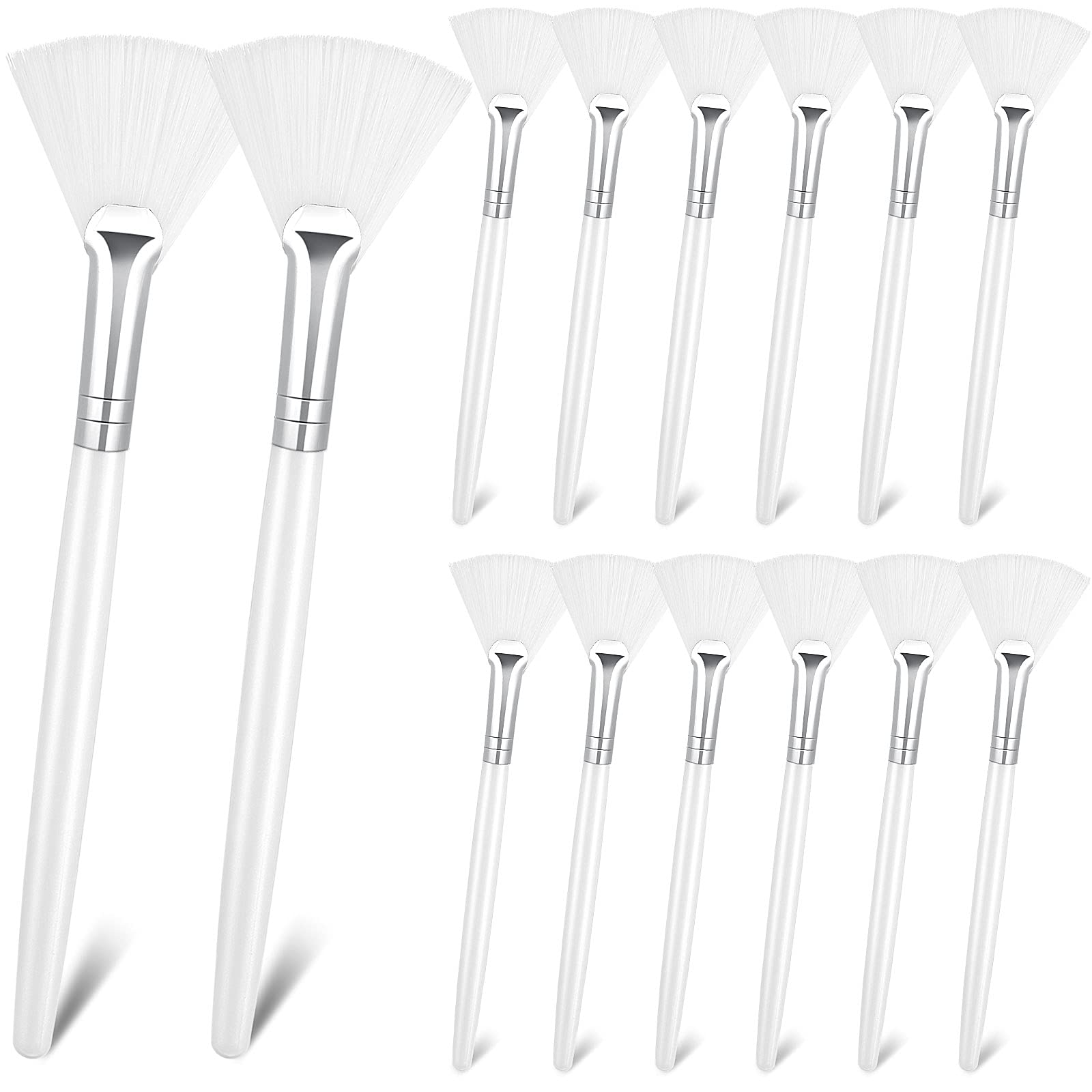 14 Pieces Fan Brushes Facial Applicator Brush Soft Fan Brushes Acid  Applicator Brush Cosmetic Makeup Applicator