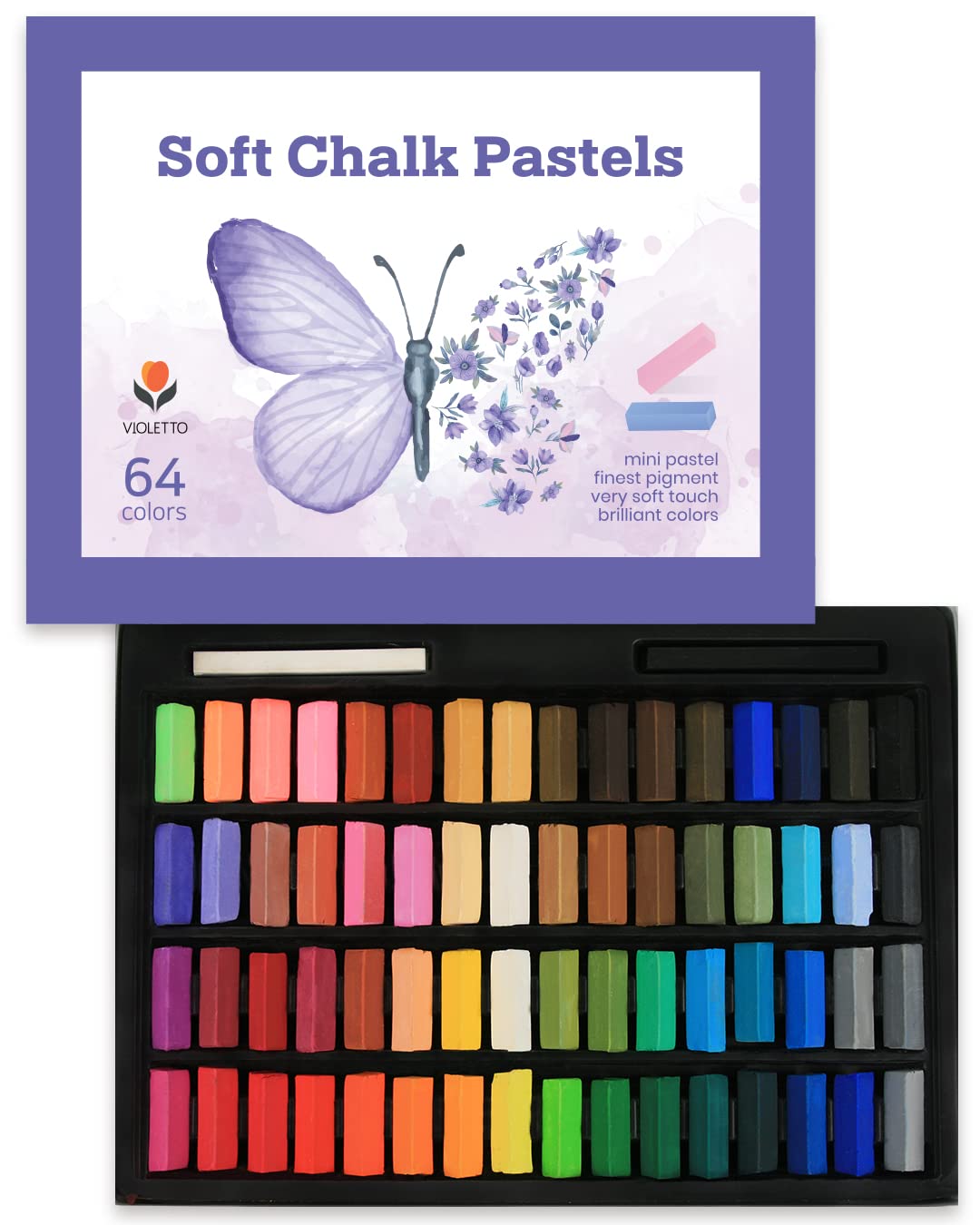 Mungyo Soft Pastel 64 Color Set Square Chalk