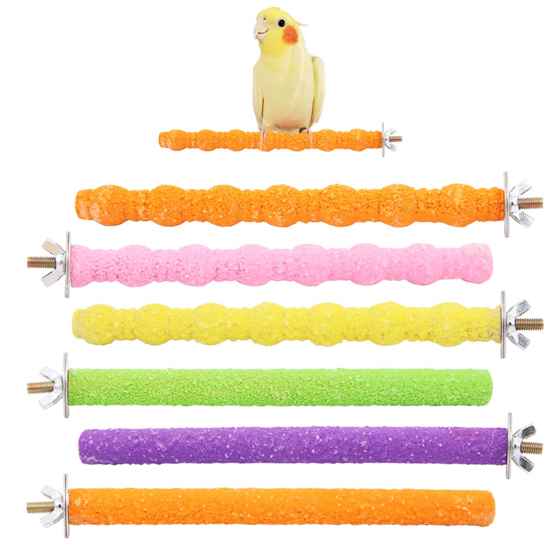 5 Pcs Parrot Perches Budgie Perch Bird Perches Bird Paw Grinding Stick