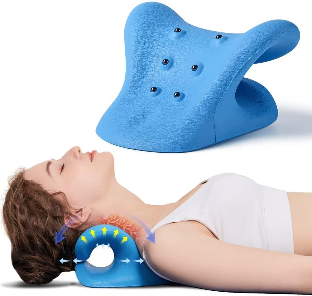 Neck Stretcher Magnetic Therapy Neck and Shoulder Relaxer Pain Relief Cloud  Pillow,Cervical Traction Neck Hump