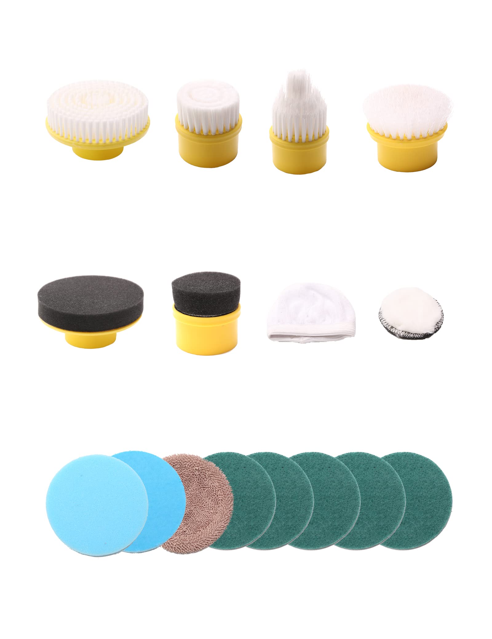 16 Replaceable Brush Heads for Electric Spin Scrubber Cordless