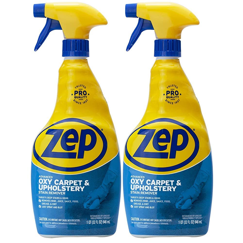 Zep Advanced Oxy Carpet Cleaner 32 Ounce ZUOXSR32 (Pack of 2) Great for  Upholstery Carpet and