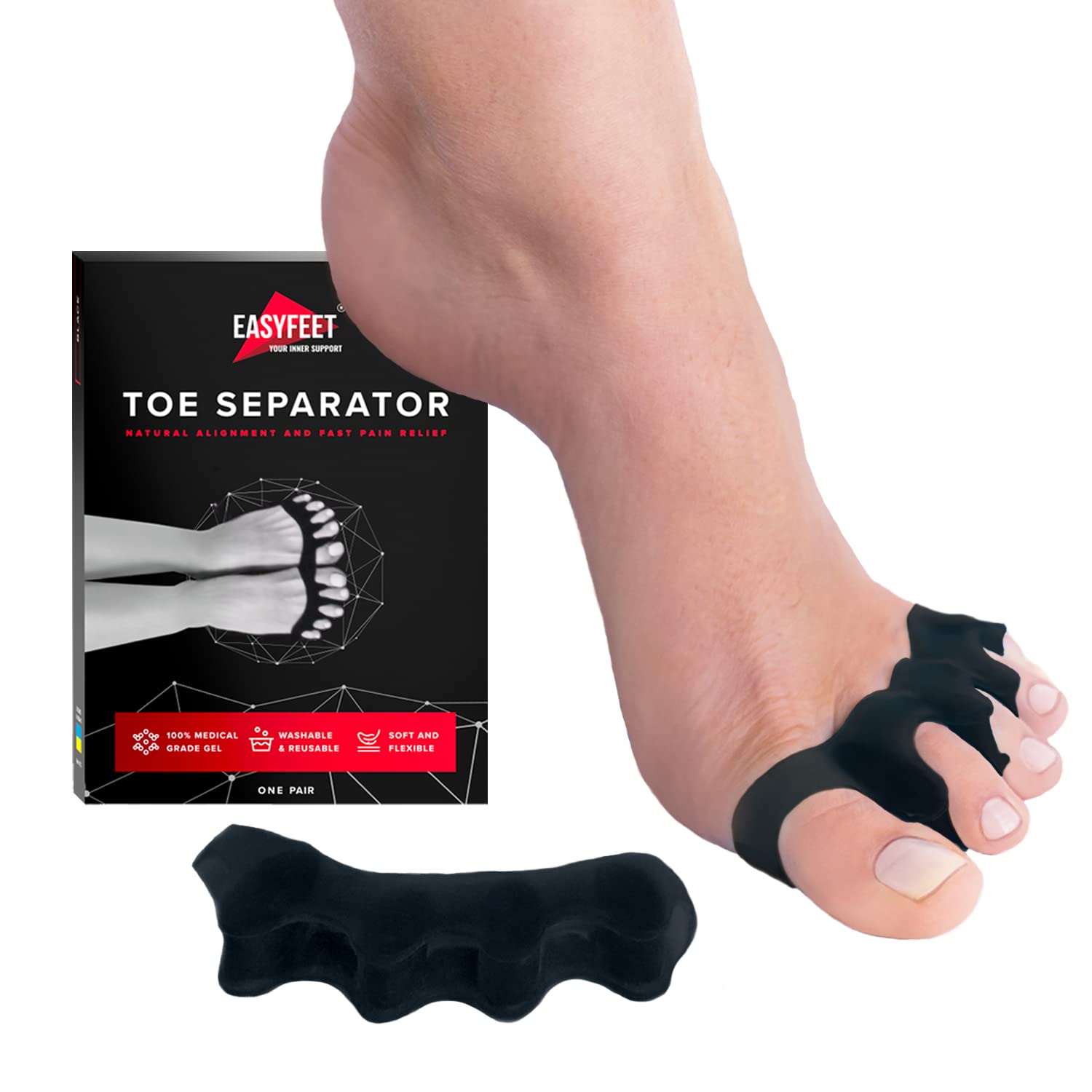 Eosxrp Bunion Corrector Toe Separators 6 Packs Toe Stretchers for Women Men  Toe Straightener Spacers Yoga Toes for Plantar Fasciitis Bunions  Overlapping Hammer Toes Foot Pain : : Health, Household &  Personal
