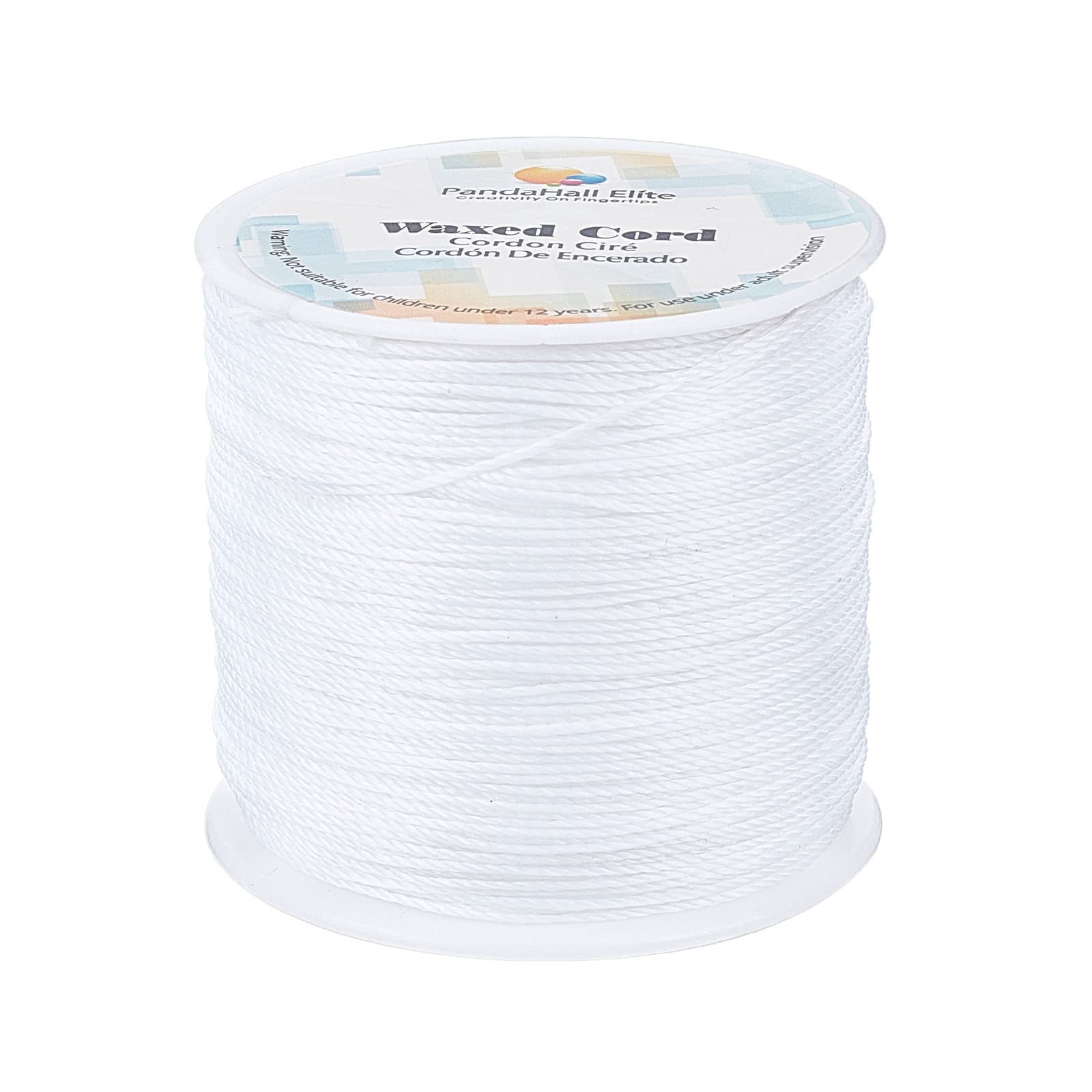 Colors Waxed Polyester Cord Bracelet Cord Wax Coated String for Bracelets  Waxed Thread for Jewelry Making Waxed String for Bracelet Making,white 