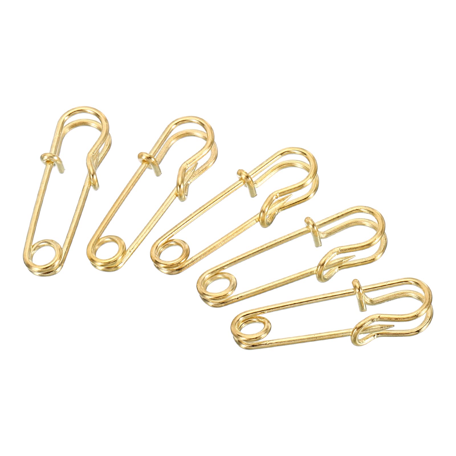 300X Small Safety Pins Gold Color 18mm Brass Metal Sewing Craft Mini Pins