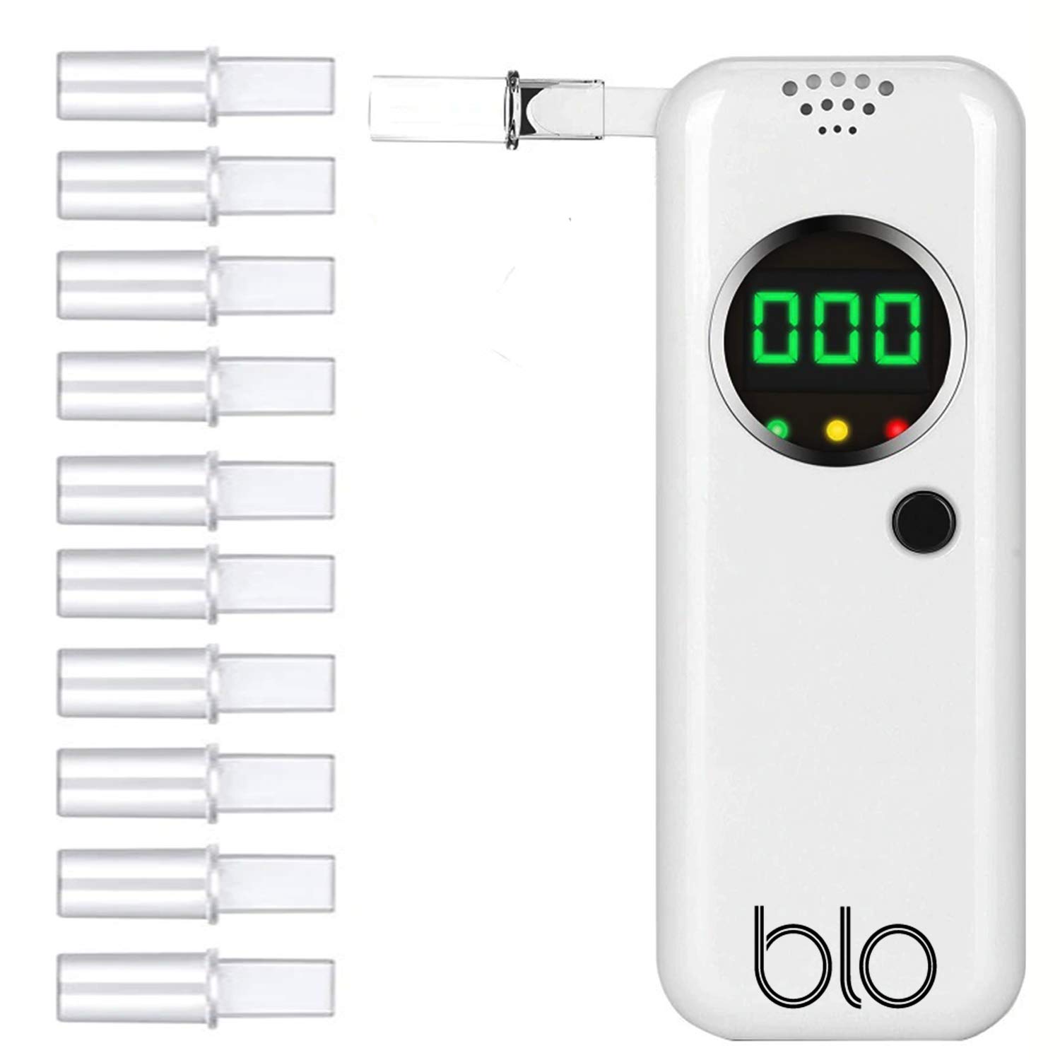 BLO Alcohol Breathalyzer & Mouthpiece  Portable Breath Tester with Digital  LCD Screen & Fast, Accurate