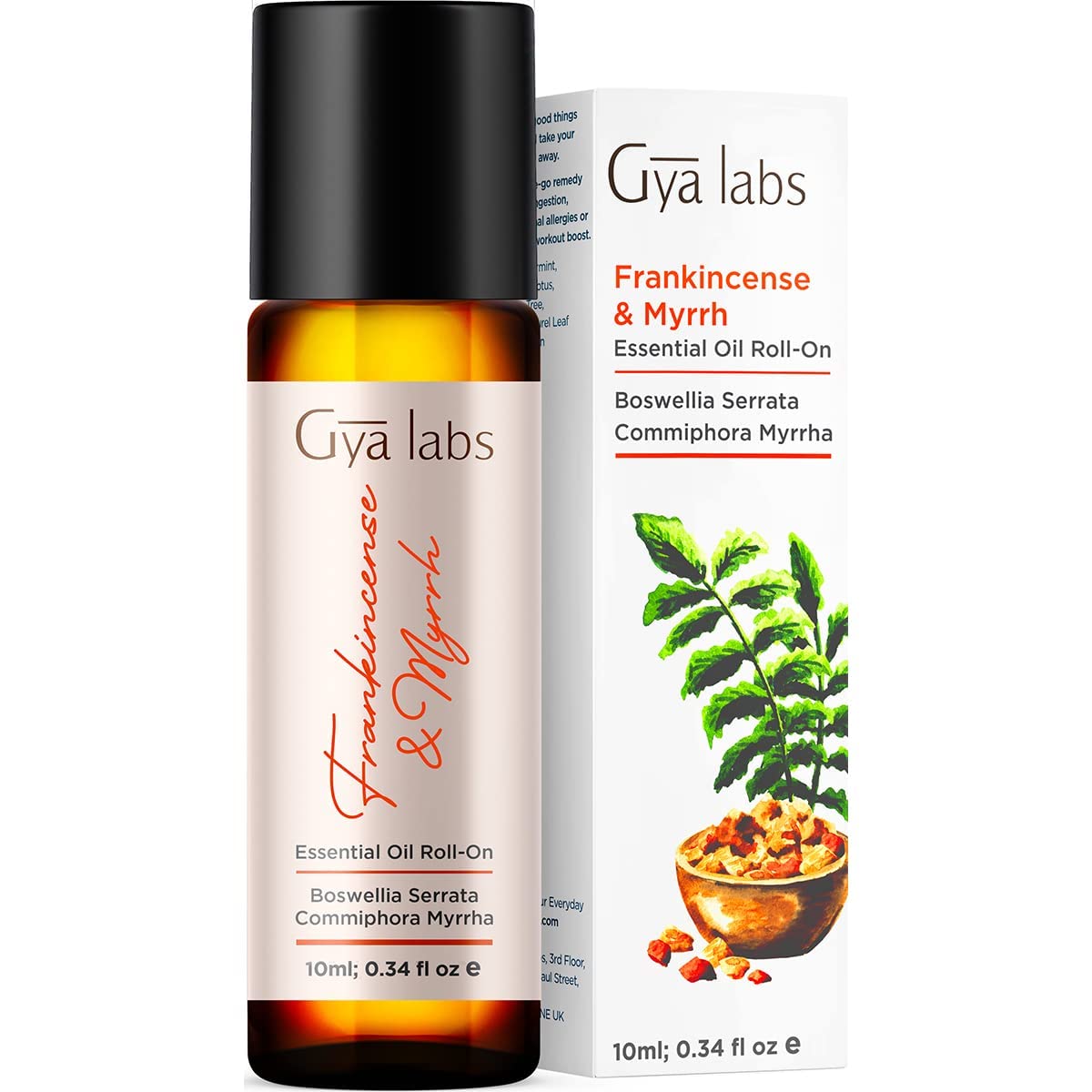 Gya Labs Frankincense & Myrrh Essential Oil Roll-On (10ml) - Deep, Earthy  Scent Frankincense & Myrrh (