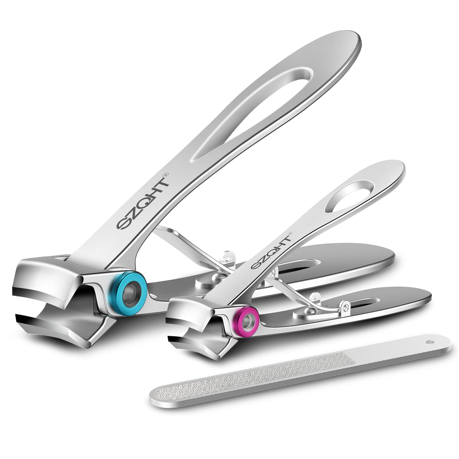 Lieonvis 2 PCS Nail Clippers for Thick Nails,15mm Wide Jaw Opening