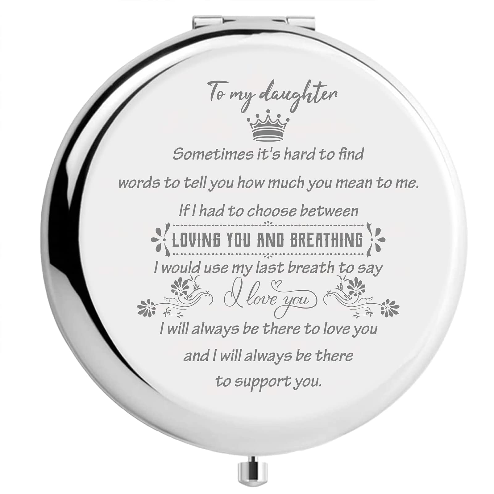 Custom Photo Pocket or Purse Mirror with optional engraving