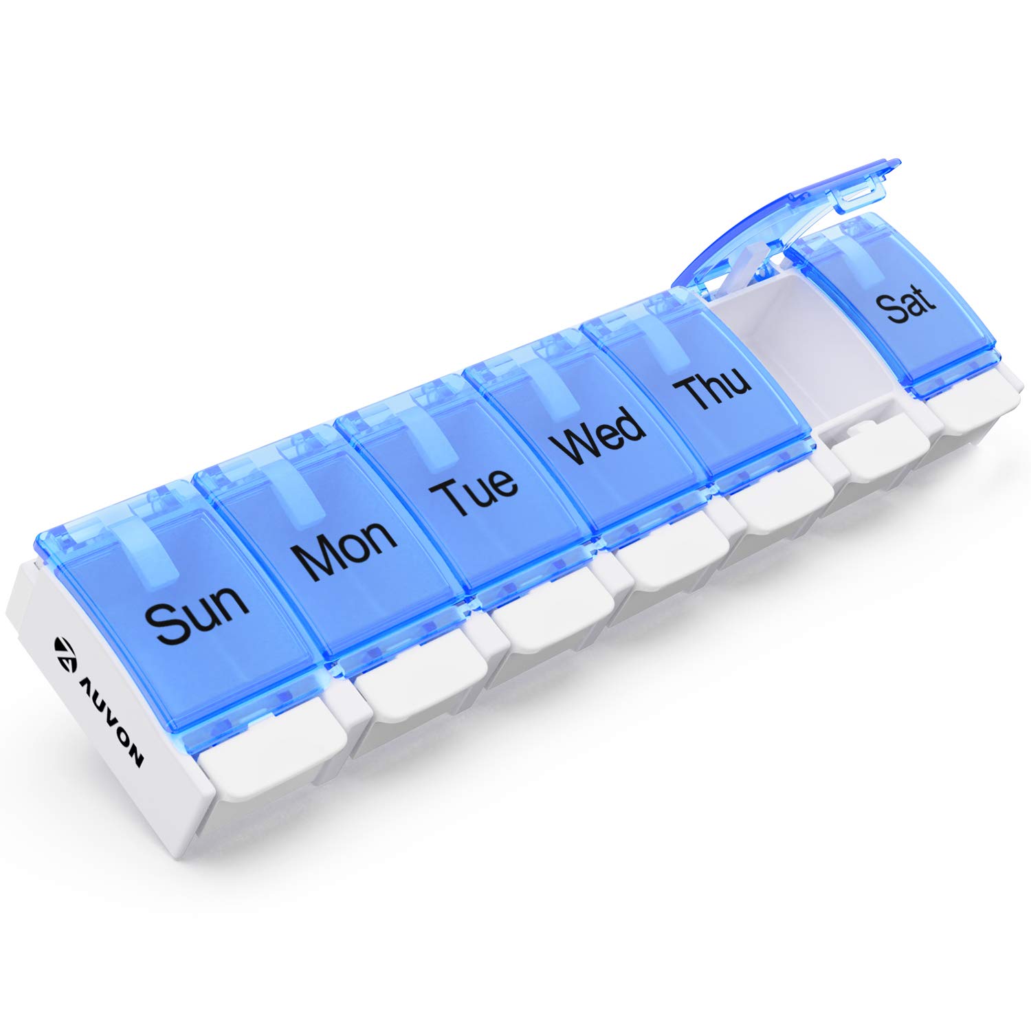 2 Pack Weekly Pop Up Pill Box Storage Organizer 7 Day Medication Compartment Set