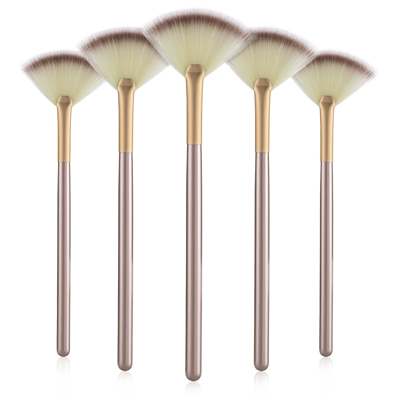 WLLHYF 5 PCS Facial Fan Brushes, Makeup Brush Mask Slim Soft Applicator  Brushes Chemical Peel Brush Cosmetic Multi-Use Tools for Women Girl Makeup  Artist Stylist