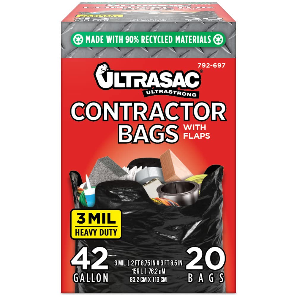 55 Gal. Ultrasac Heavy-duty Tie Black Drum Liner Trash Bags (50 Count)