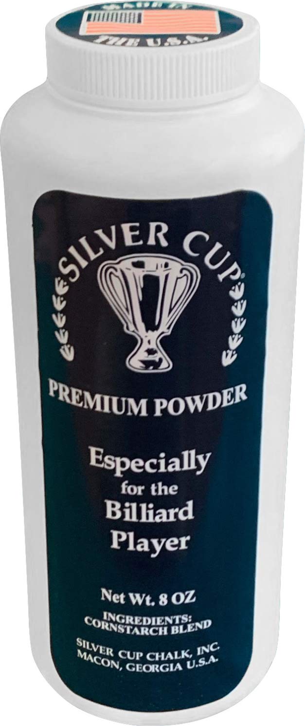 Silver Cup Billiard/Pool Premium Powder Hand Chalk, 8 Ounce Shaker