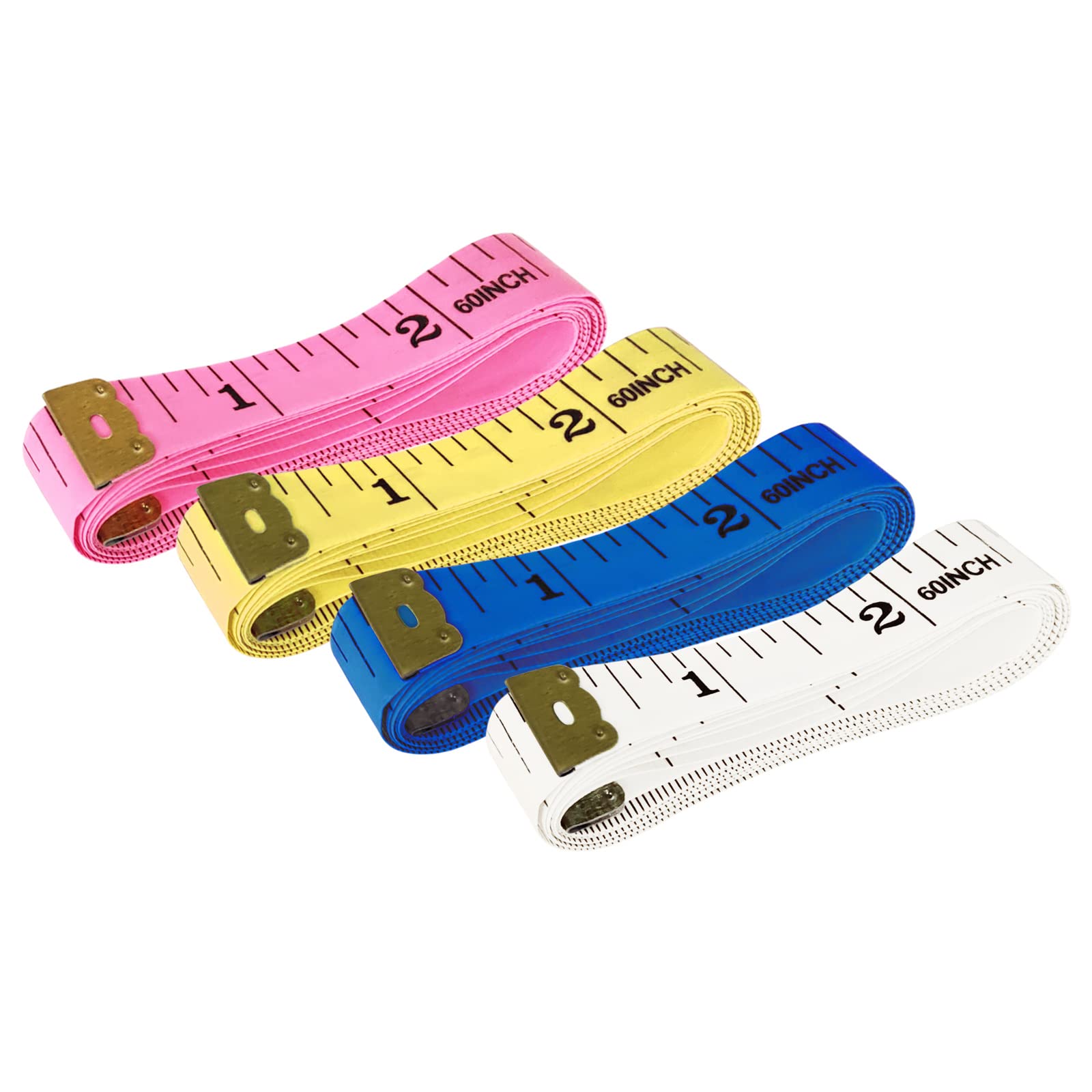 4 Pack Soft Tape Measure Double Scale body sewing Flexible Ruler