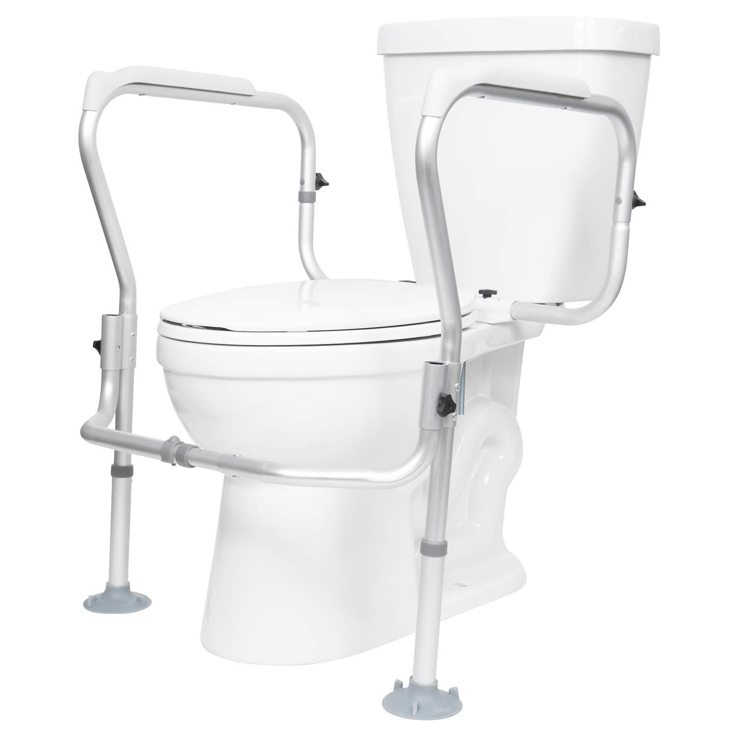Vive Toilet Seat Riser - Raised Elevated Handle for Seniors