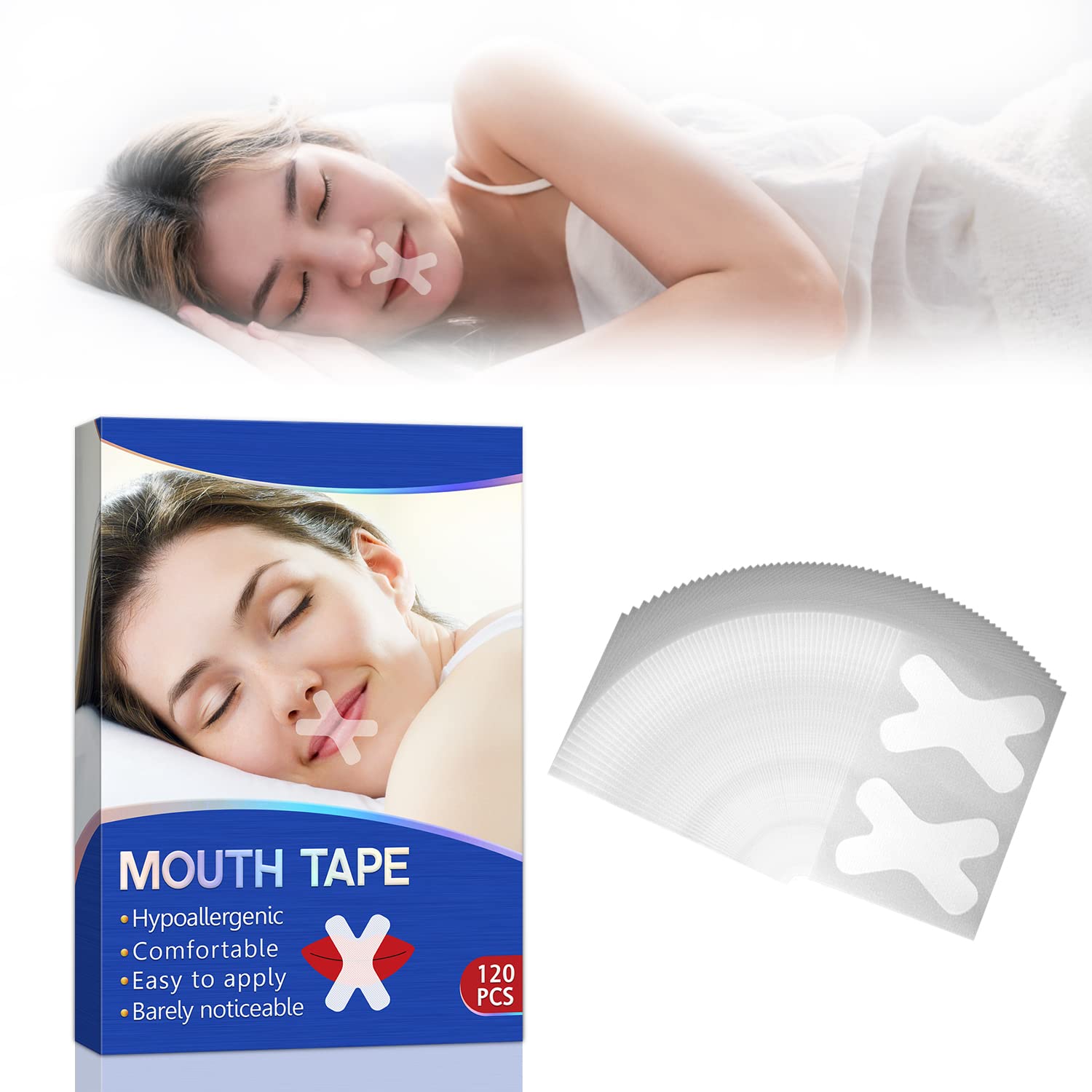 120Pcs Sleep Strip Mouth Tape For Snoring For Better Nose