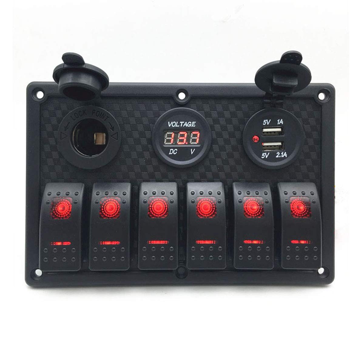 Buy 6 Gang 12V Switch Panel LED Light Rocker Circuit Breaker For Car RV  Boat Marine - MyDeal