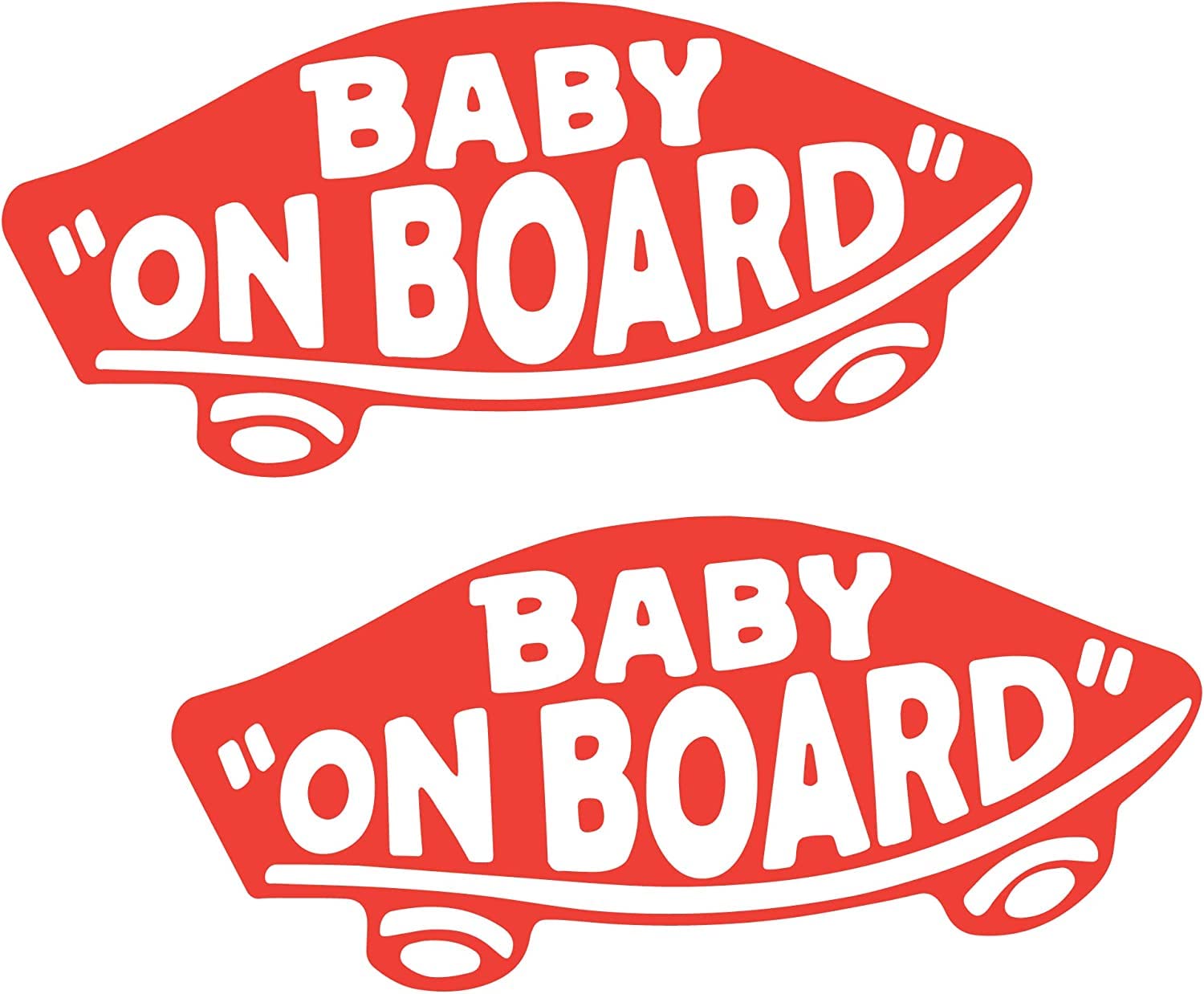 Baby On Board Sticker for Cars, Trucks, Vans 2-Pack Safety Sign