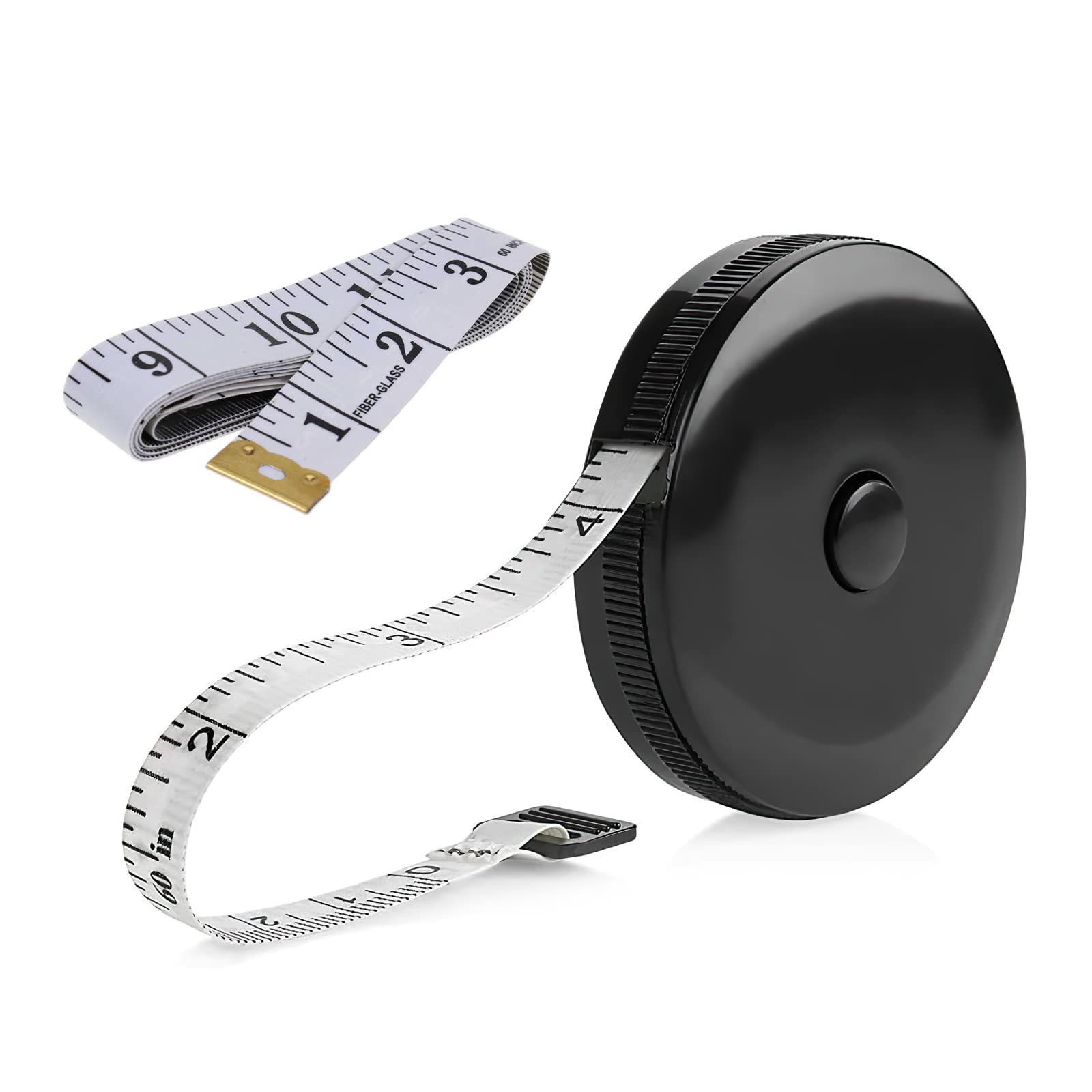 Cloth Tape Measure for Body 1.5m 60 inch Metric inch Measuring Tape Soft Dual Sided for Tailor Sewing Black | Harfington