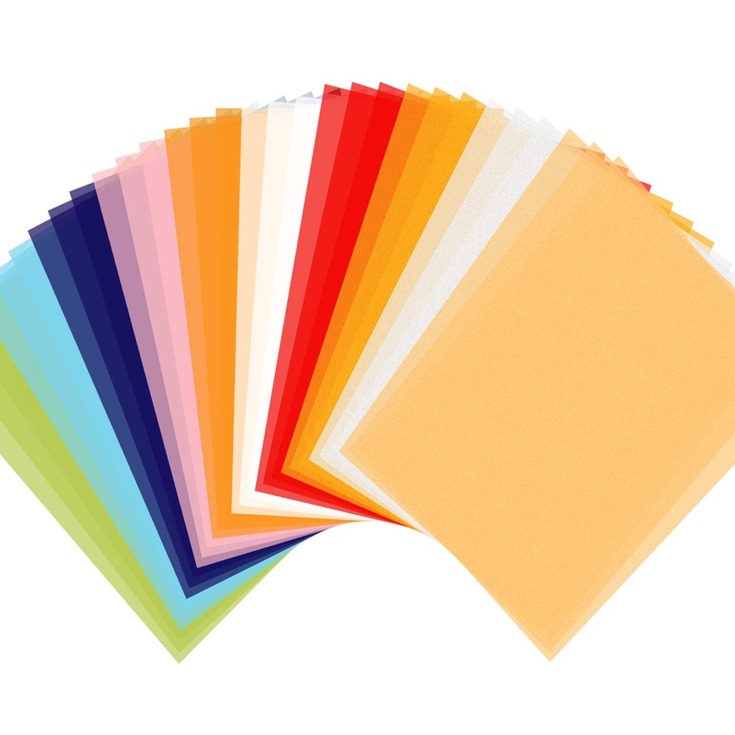 Colored Vellum Paper Shynek 50 Sheets 10 Colors Transparent Vellum