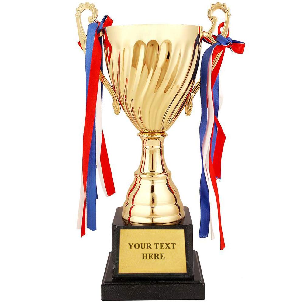 Wrzbest Trophy Cup - Large Trophy,Gold Award for  Sports,Tournaments,Competitions,Soccer Football League Match Trophy,Other  Teamwork Award
