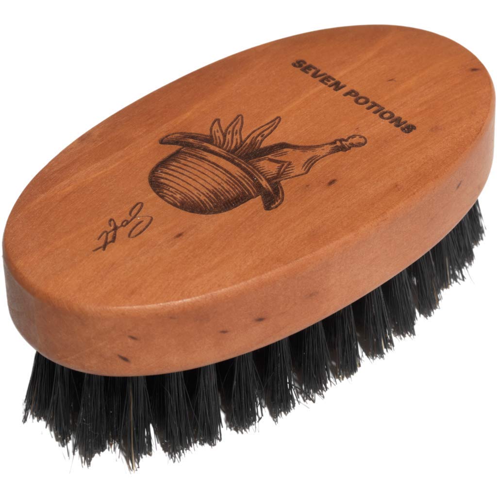 Bristle Hair Brush - Double Sided Soft and Hard Pocket Comb for Men Hair  Brushes, Facial Beard Brush