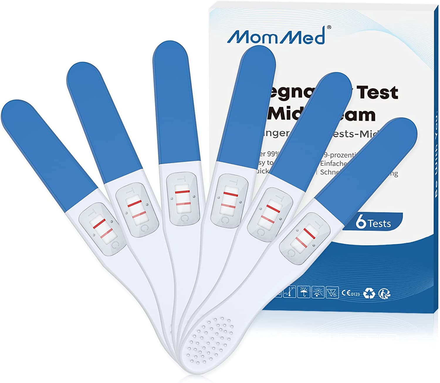 MOMMED Pregnancy Test Sticks HCG Midstream Tests, HCG Test Strips