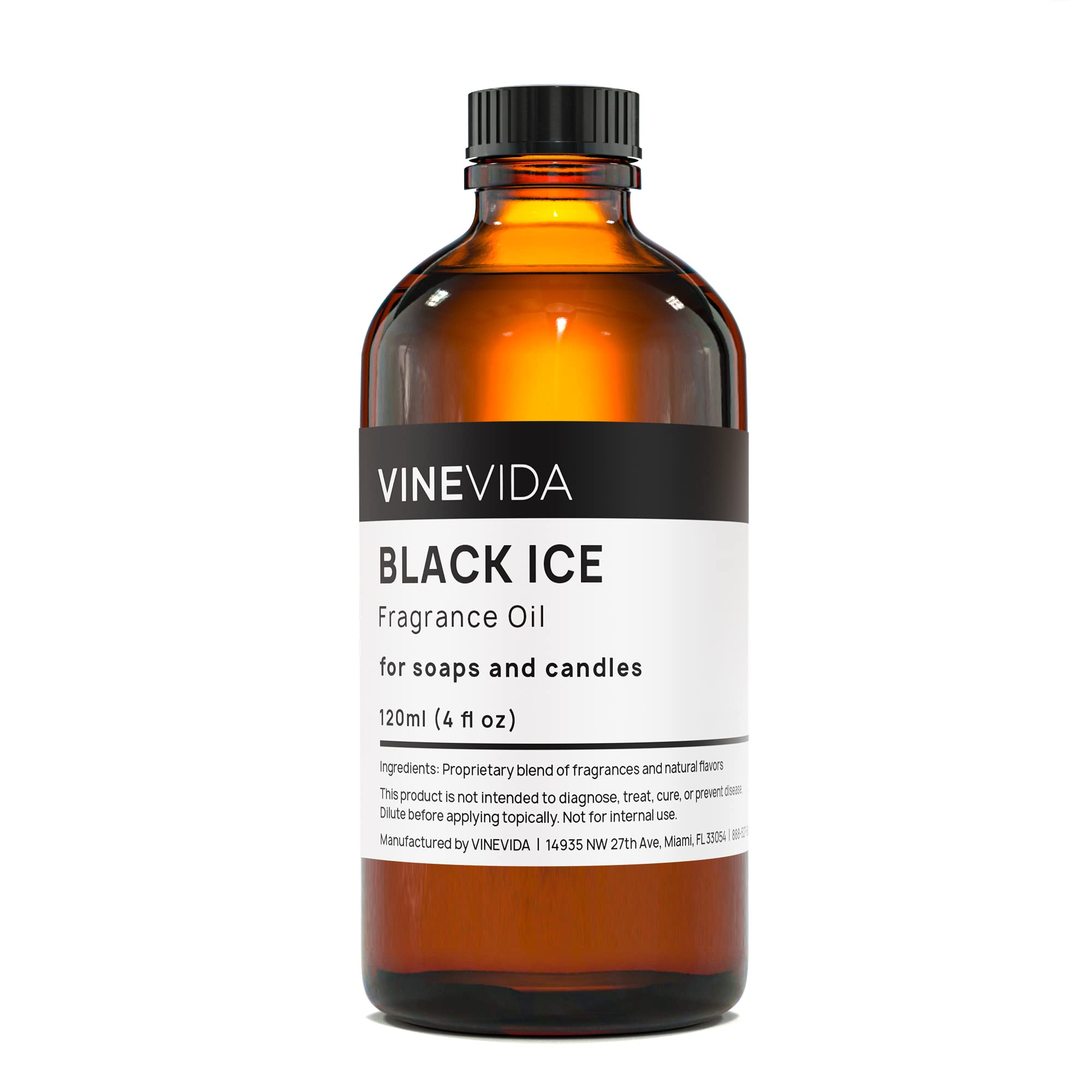 VINEVIDA 4oz Black Ice Fragrance Oil for Soap Making Scents for