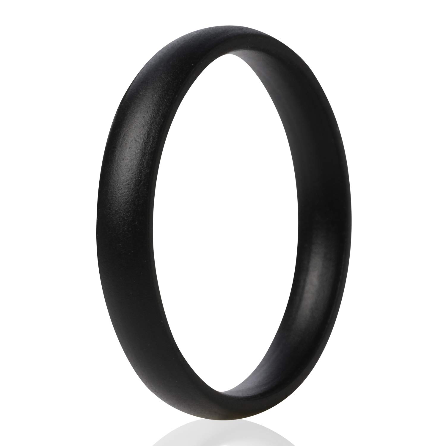 Thin Stackable Women Silicone Rings Band 3mm Wedding Band