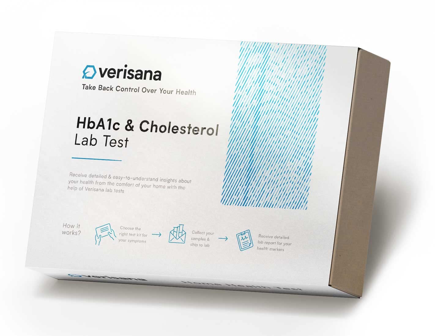 HbA1c & Cholesterol Test at Home Kit Measure Your A1c Blood Sugar