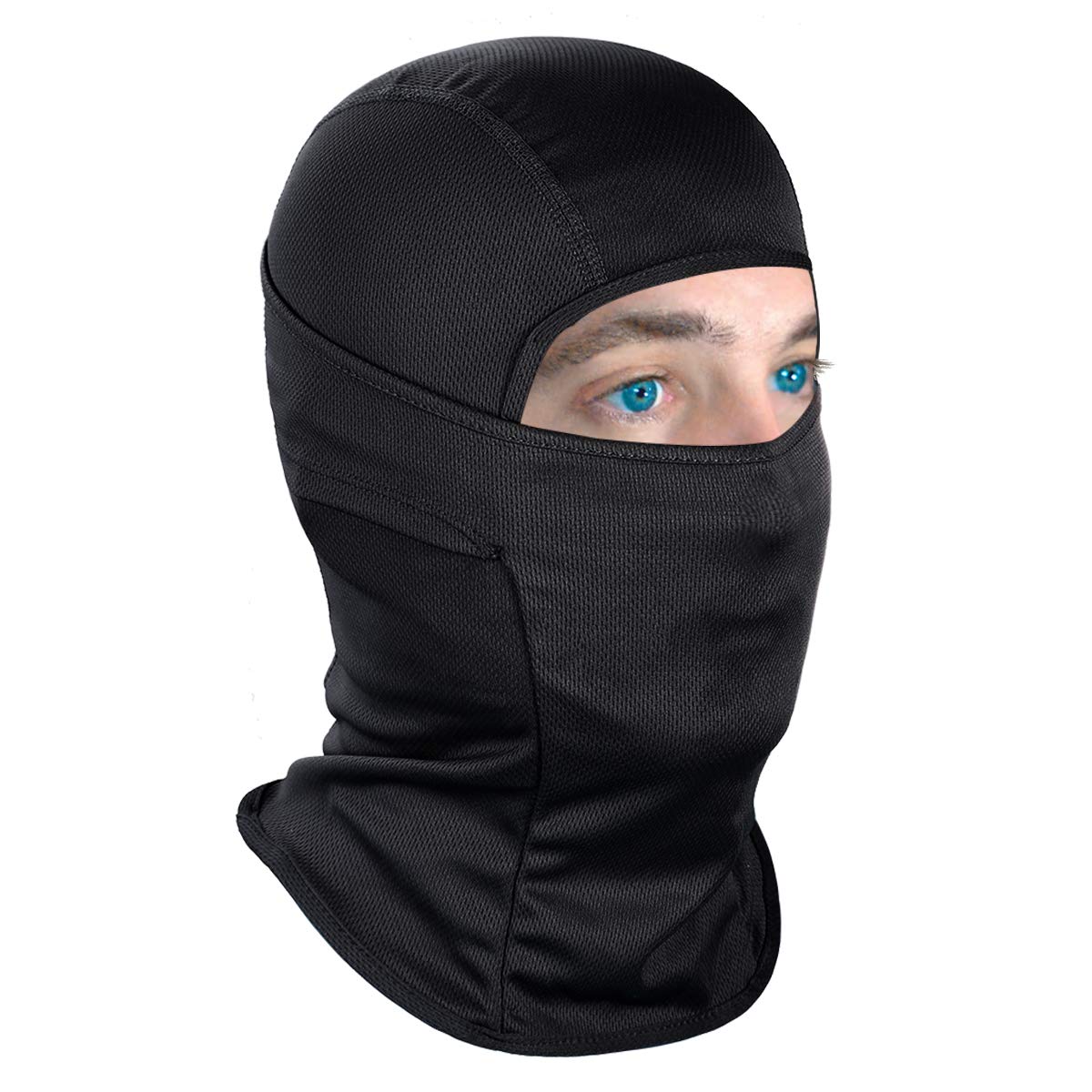 Achiou Balaclava Face Mask UV Protection for Men Women Sun Hood Tactical  Lightweight Ski Motorcycle Running Riding Black 1