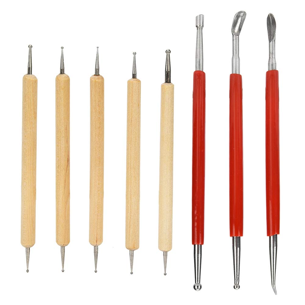 Clay Modeling and Sculpting Tool Set | Fondant Cake Decoration Tools (Set  of 8pcs with Double End)