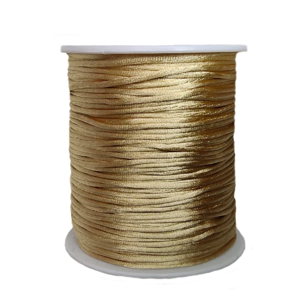 Xiezyu 1.5mm Nylon Satin Cord Thread Beading String for Macrame