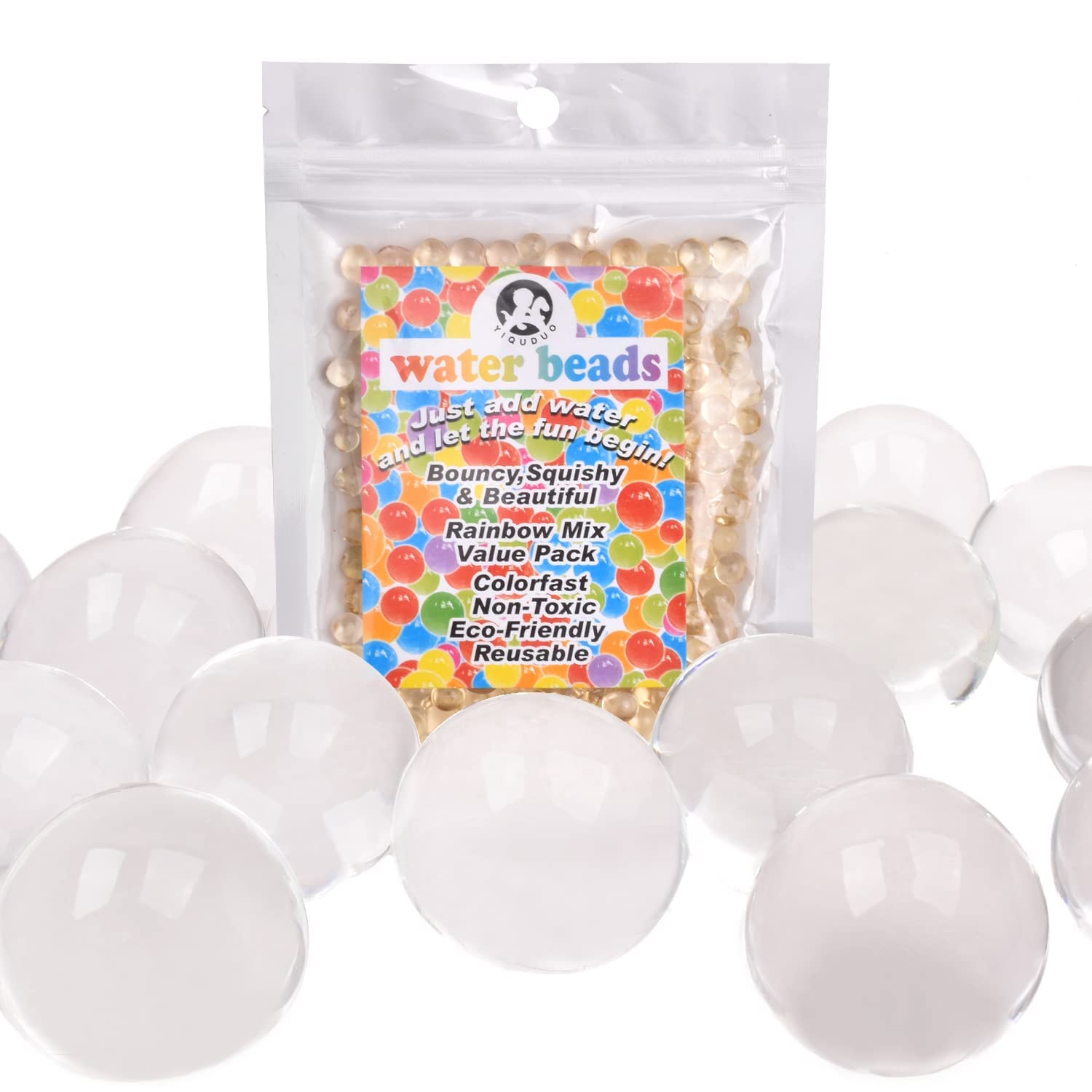 60 Jumbo Water Beads Non-Toxic Bio Degradable Mixed Size Water Balls,  Crystal Aqua Hydrogel Vase Filler, Home, Table, Party Decoration Table  Centrepieces : : Toys & Games