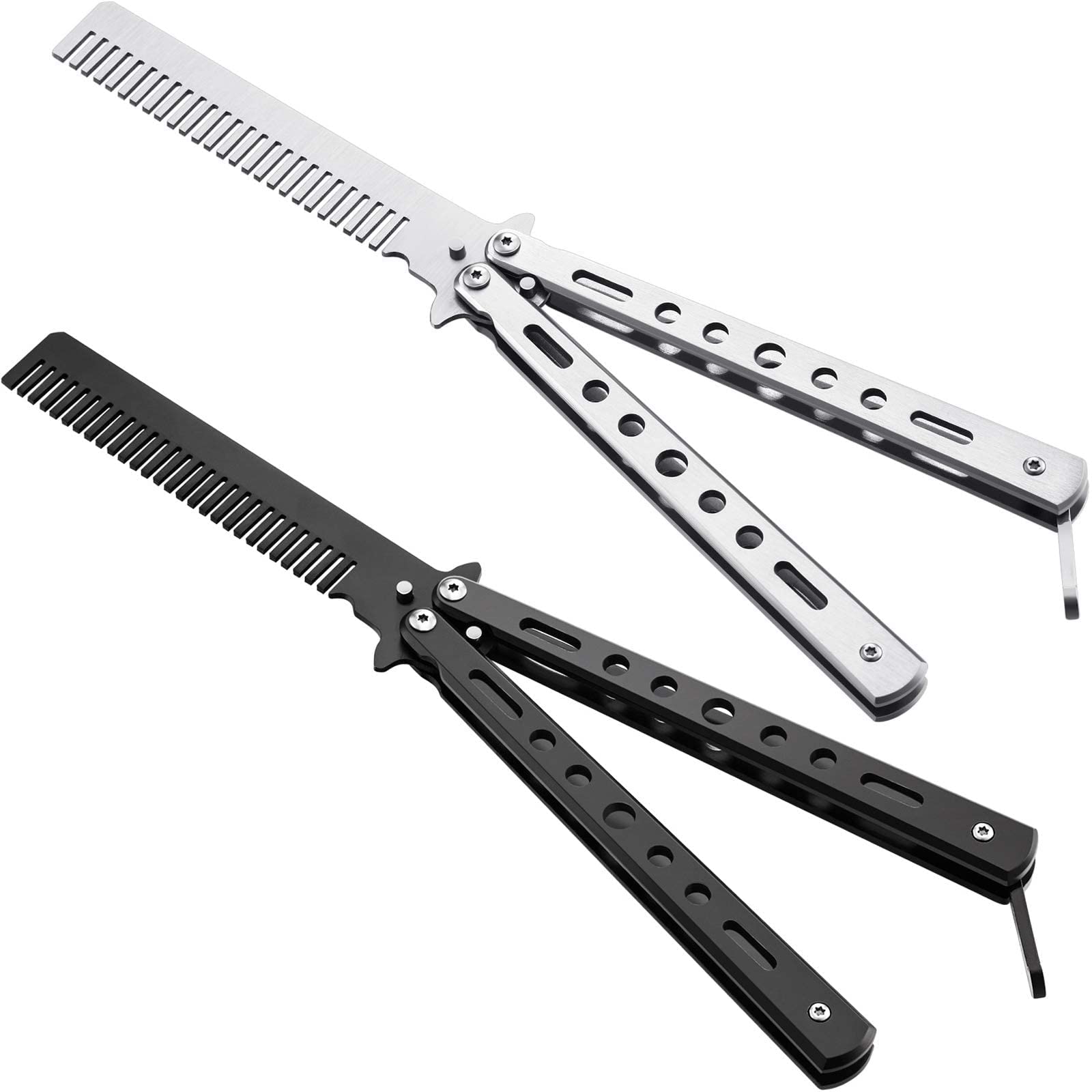 USA SELLER USA STOCK High Quality Practice BALISONG METAL Comb