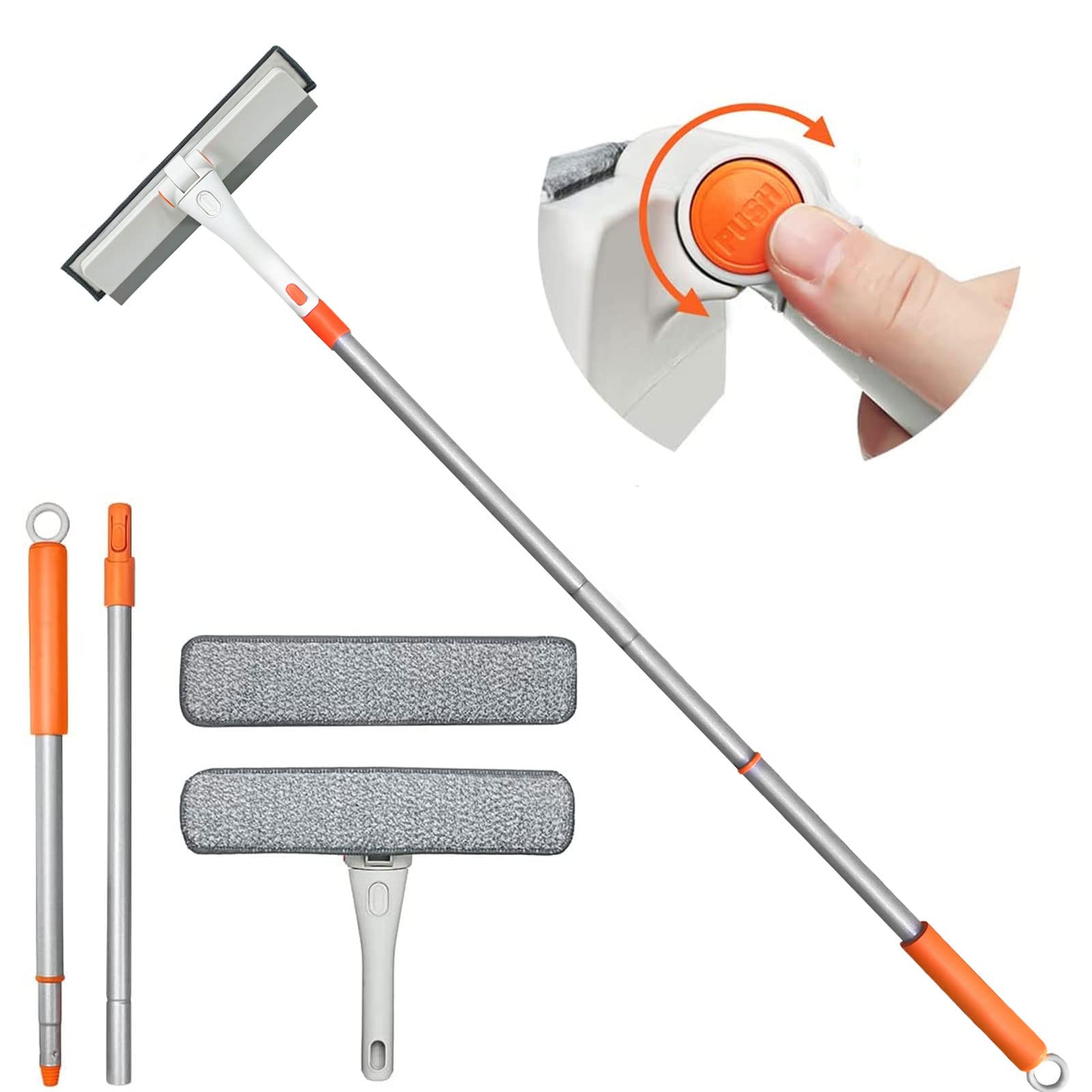 2pcs Glass Cleaner Window Washing Equipment Lightweight Microfiber Brush  Multipurpose Tool Tile Tools Threading Tool Glass Cleaning Utensil Wiper