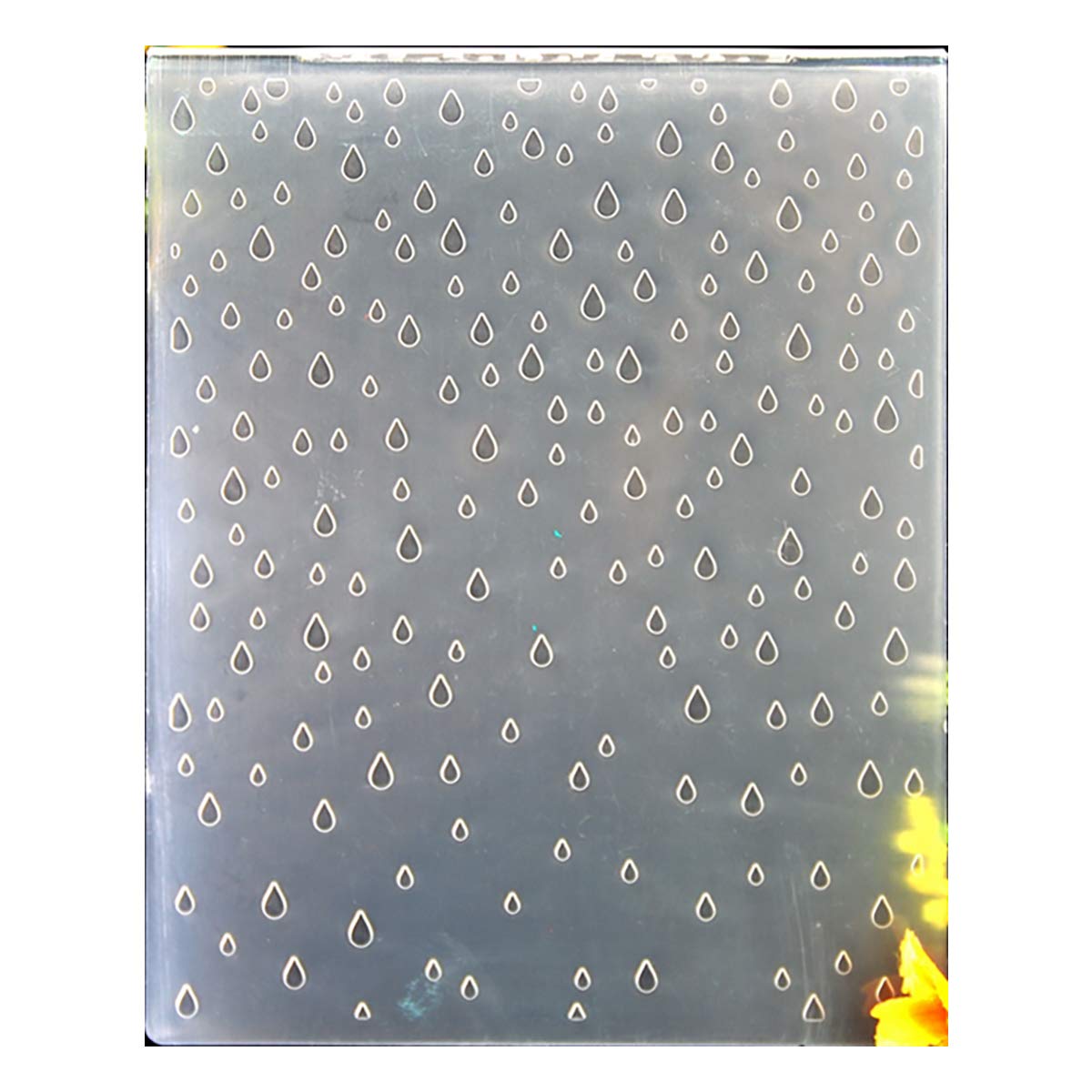 Kwan Crafts Raindrop Plastic Embossing Folders for Card Making Scrapbooking  and Other Paper Crafts 12.1x15.2cm