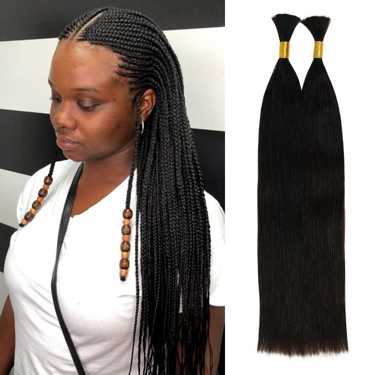 Starlet Micro Braiding Hair Human Bulk Hair Straight 20 Inch 100g