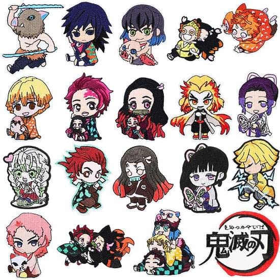 Iron on Anime Patches 19 Pieces Embroidered Iron on/Sew on Decorative  Applique Patch Patches for DIY Jeans, Backpacks, Jackets, Shirts, Bag, Caps  (19Pcs / Set)