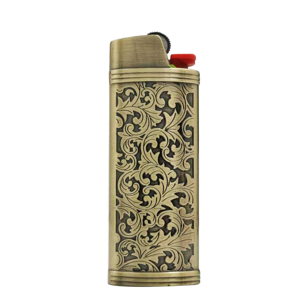 Lucklybestseller Vintage Metal Lighter Case Cover Holder for BIC