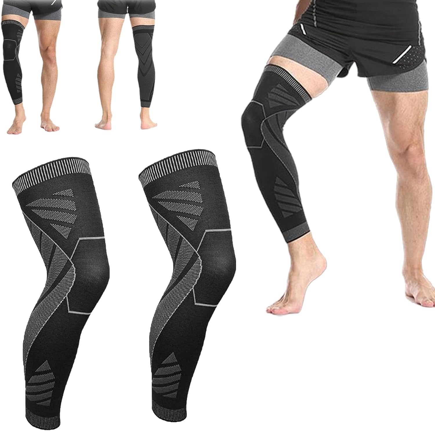DOYEFZQC Flytex Full Leg Compression Sleeves - Knee Support For Sports & Activity