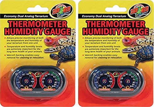Zoo Med (2 Pack) Economy Analog Dual Thermometer and Humidity Gauge