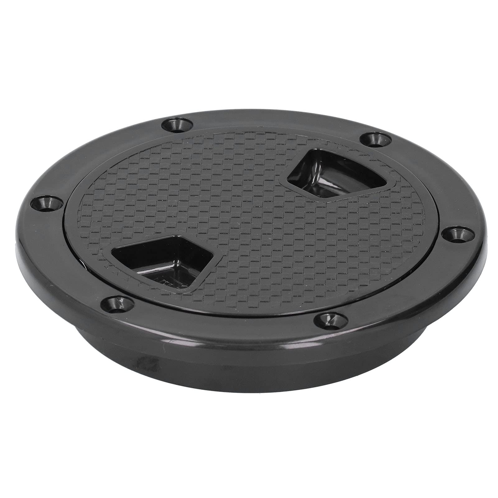thumbnail image 2 of 4 Inch Black ABS Round Boat Deck Plate / Inspection Hatch Cover - Marine Replacement Hatch 2 of 9