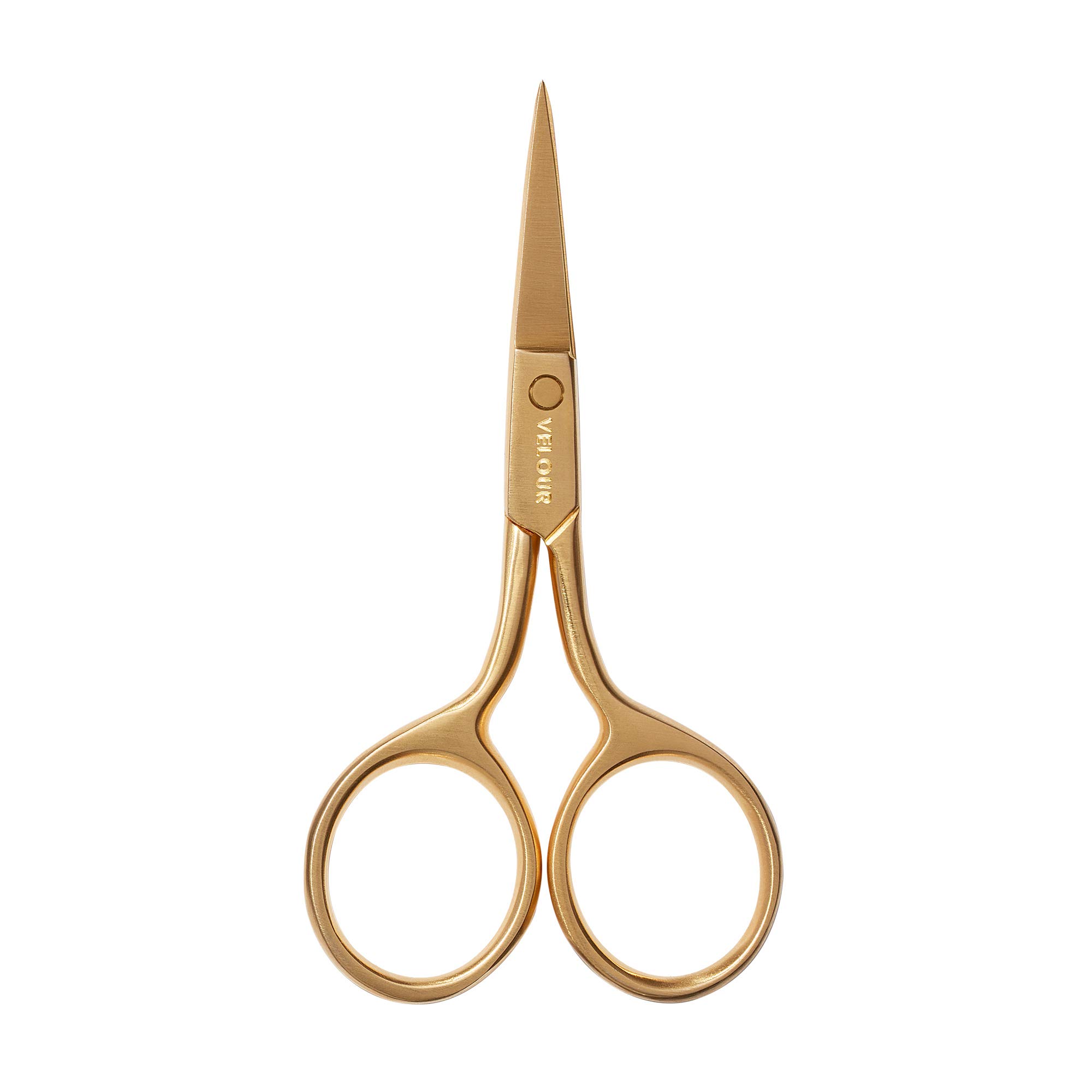Velour Too Sharp Lash Scissors - Gold Stainless Steel - Small Hair Scissors  for Brows, False Lashes, and Facial Hair - Pointed and Sharp Tip Shape  Cutter - Portable Beauty Tool