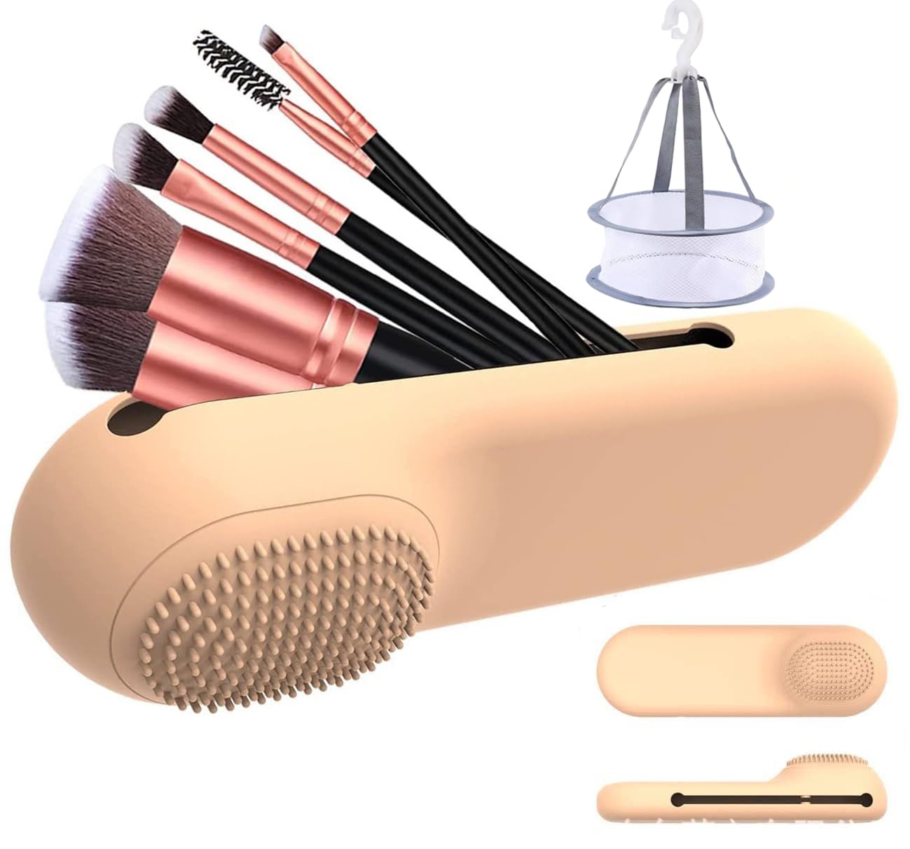 Silicone Makeup Brush case, Waterproof Brush Holder, Trendy cosmetic Brush  Pouch, lightweight makeup brush case, Cosmetics Brush Carrying Bag, soft