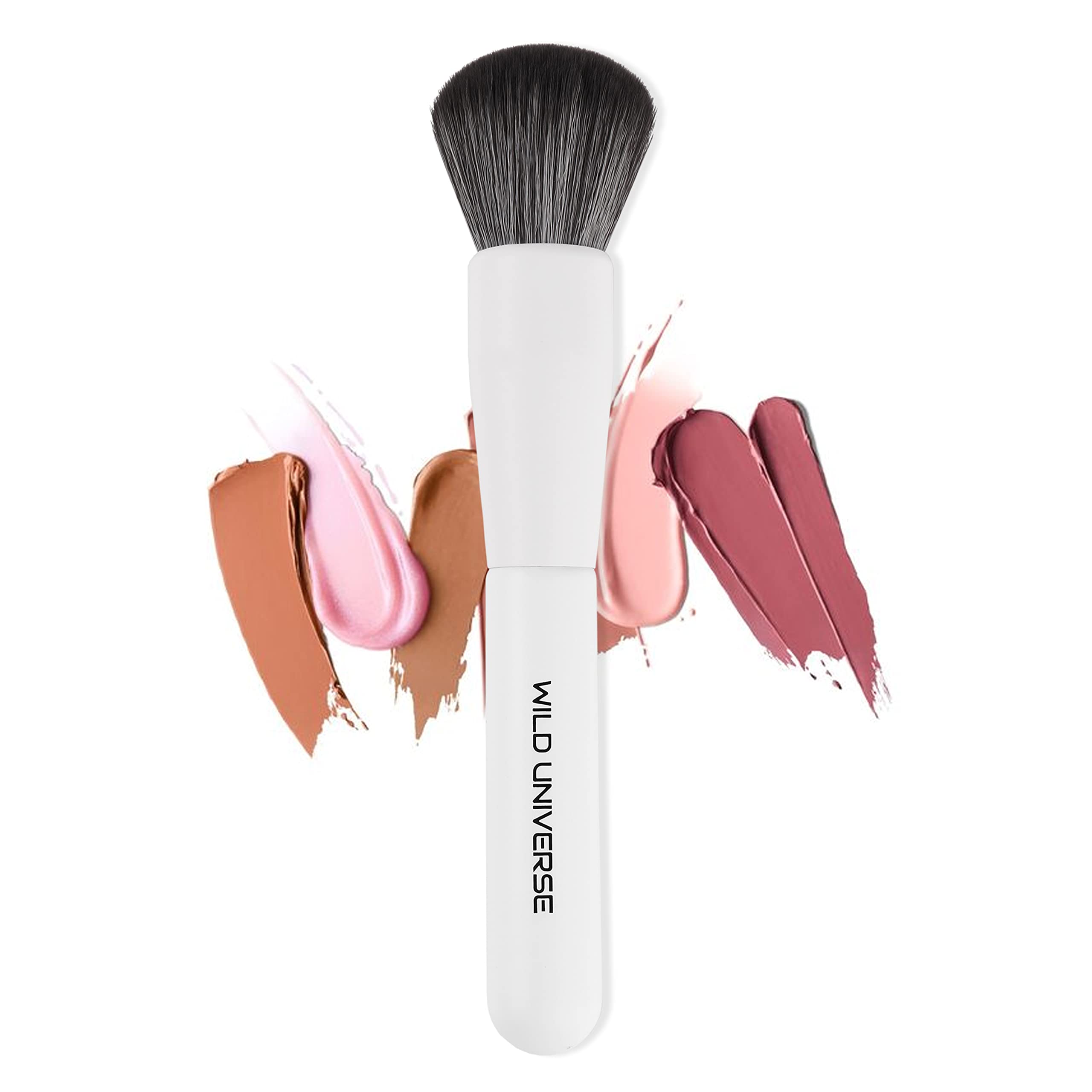 Blending Brush for Makeup, Ultimate Blending Brush for Foundation Concealer  Contour By Wild Universe, Premium Dense and Firm Bristles for Liquid Cream  and Flawless Powder, White Face Makeup Brush